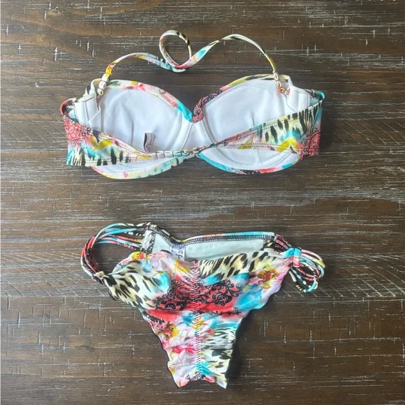 Luli Fama | Floral Leopard Bikini - Picture 2 of 5